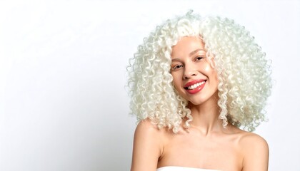 Smiling woman with curly hair (1)