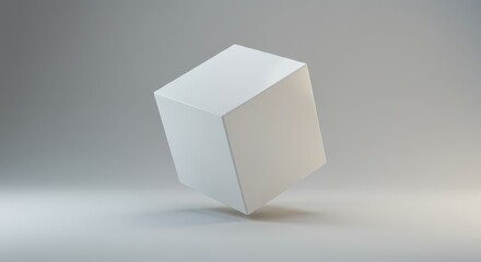 A Clean Minimalist Image Featuring a White Cube for Modern Design
