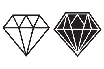 Collection of twelve geometric diamond and hexagon icons