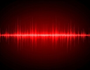 Red audio waveform graphic
