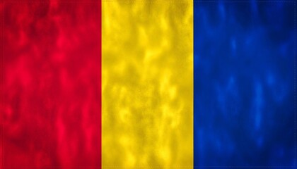 Fototapeta premium Flag of Romania Waving with a Woven Fabric Texture