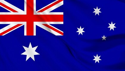 Fototapeta premium Waving Flag of Australia 