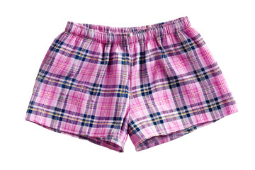 Pink plaid shorts