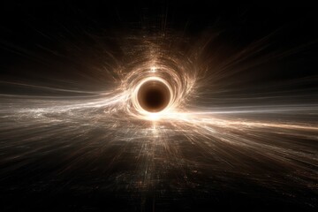 Exploration of a cosmic portal revealing the mysteries of a black hole and potential gateways to another universe