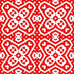 Embroidery ornament. Seamless pattern. Geometrical backdrop. Shapes background. Geometric wallpaper. Tribal motif. Digital paper. Textile print. Abstract vector. Mosaic image.