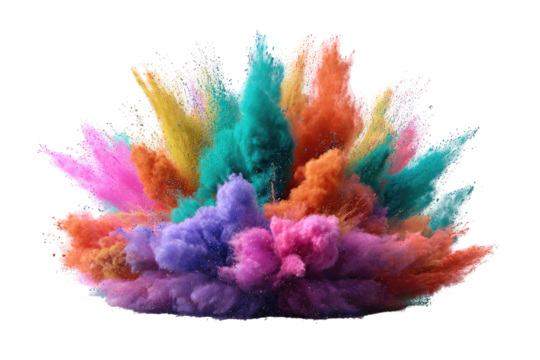 Vibrant explosion of multicolored powder (3)