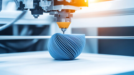 3D Printer Crafting a Spiral Object with Precision