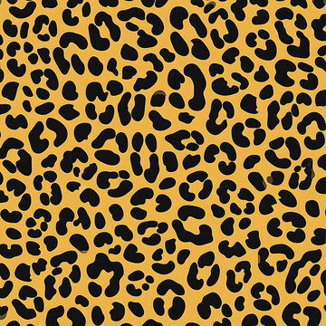 Classic leopard print pattern seamless vector background