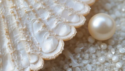 Delicate Seashells and Pearls.