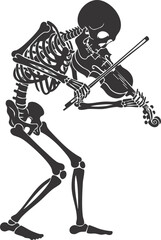 Fototapeta premium Human Skeleton Playing Violin Image Vector Isolated On white Background.