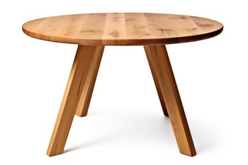 Wooden table furniture modern round.