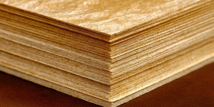 Close-up of stacked paper sheets, showing texture and detail, perfect for backgrounds.