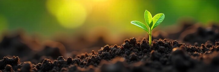Close-up view of a tiny seed being gently placed into rich, dark soil, ready for growth  Sunlight streams in, illuminating the fertile earth and the promise of new life ,  texture,  land,  crop