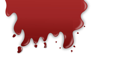 An illustration showing a red fluid streaming like blood