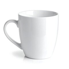 White mug on white background