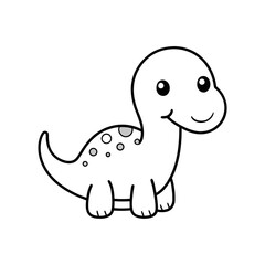 Obraz premium cute dinosaur coloring cover for children