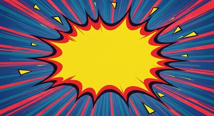 Vibrant Comic Book Action Burst Background.