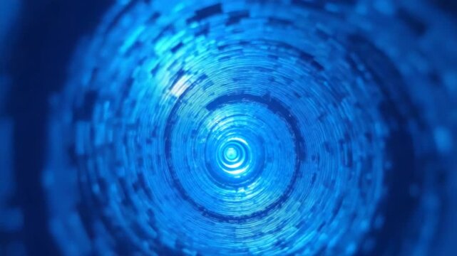 A captivating blue spiral pattern creates a sense of depth and mystery, inviting viewers to explore its intricate details and vibrant hues.