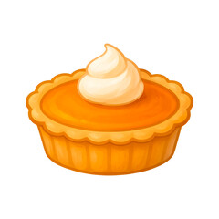 Pumpkin pie topped with whipped cream