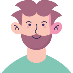 Avatar Male User Vector Illustration