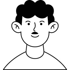 Avatar Male User Vector Illustration