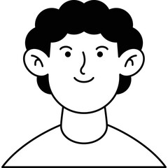 Avatar Male User Vector Illustration