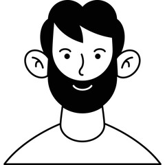 Avatar Male User Vector Illustration