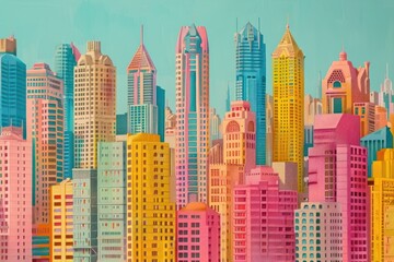 Building architecture metropolis skyscraper.