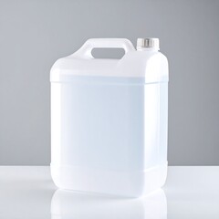 White plastic jug on a reflective surface