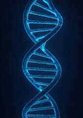 Glowing DNA helix illustration