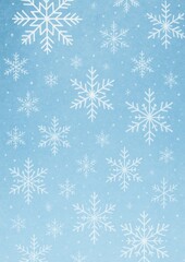 Elegant snowflakes on blue background.