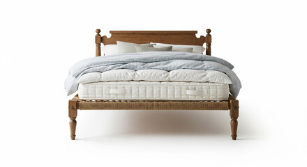 white bed isolated on white