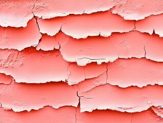 Abstract Coral Pink Cracked Wall Texture Background