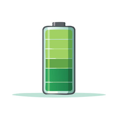 Battery charge level icon, vector illustration of energy meter