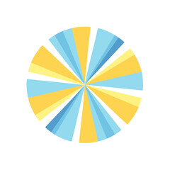 Obraz premium Bright colorful sunburst design in cool and warm tones abstract graphic