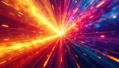 Dynamic energy surge, vibrant color explosion, powerful motion blur, abstract kinetic art, radiating power , dynamic motion, dynamic