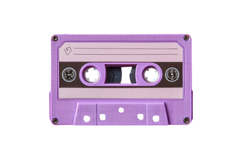 Fototapeta premium Lavender cassette tape, close-up