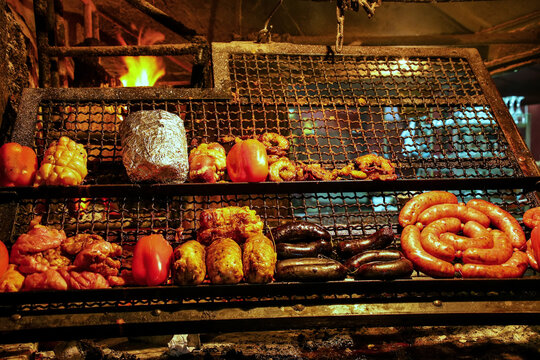 Display of meats in Port Market, Montevideo, Uruguay