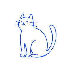 Light blue popsicle with dark blue outline and stick