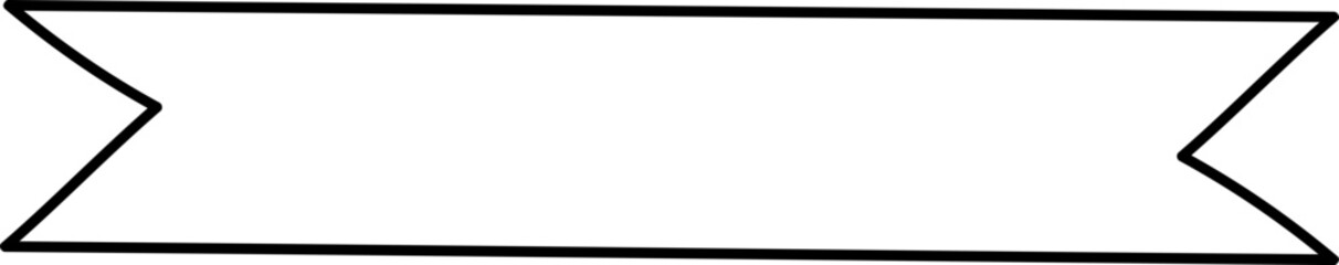 Simple Ribbon Banner Outline