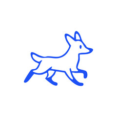 Light blue cartoon french fries in a light blue container