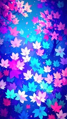 Fiori Luminosi in Arte Digitale – Illustrazioni Fantasy in Stile Romantico