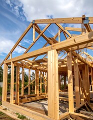 Wooden house under construction (3)