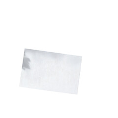 A blank, rectangular, white sheet of paper, slightly textured, casting a faint shadow