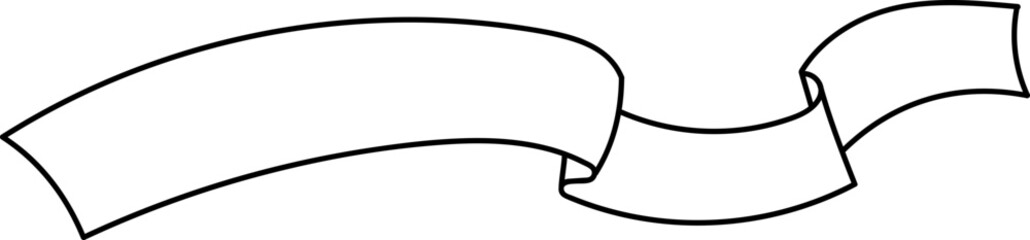 Curved Ribbon Outline