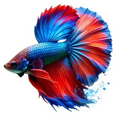 Fototapeta premium Vibrant betta fish in motion