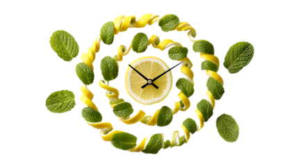 Lemon sliced clock for time