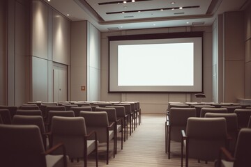 Empty Conference Room Large Screen Minimalist
