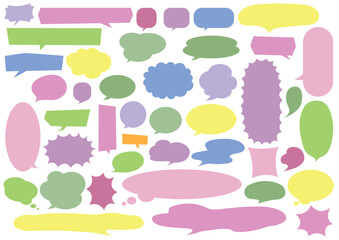 色々な形のふきだしセット