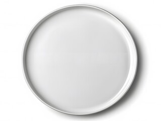 Empty Round White Plate Top View Studio Shot